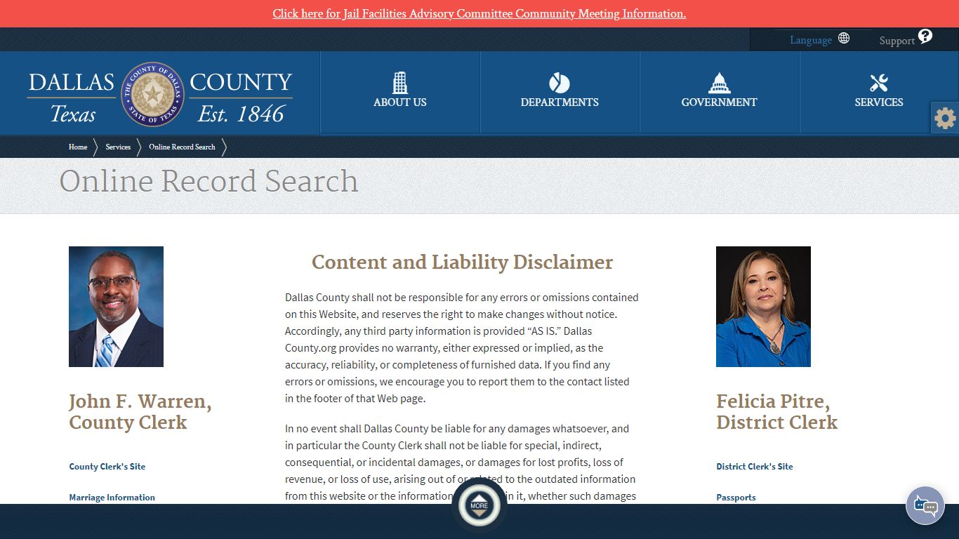 Dallas County | Online Record Search